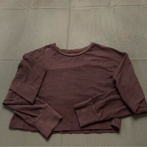 Black Long Sleeve Crop Top